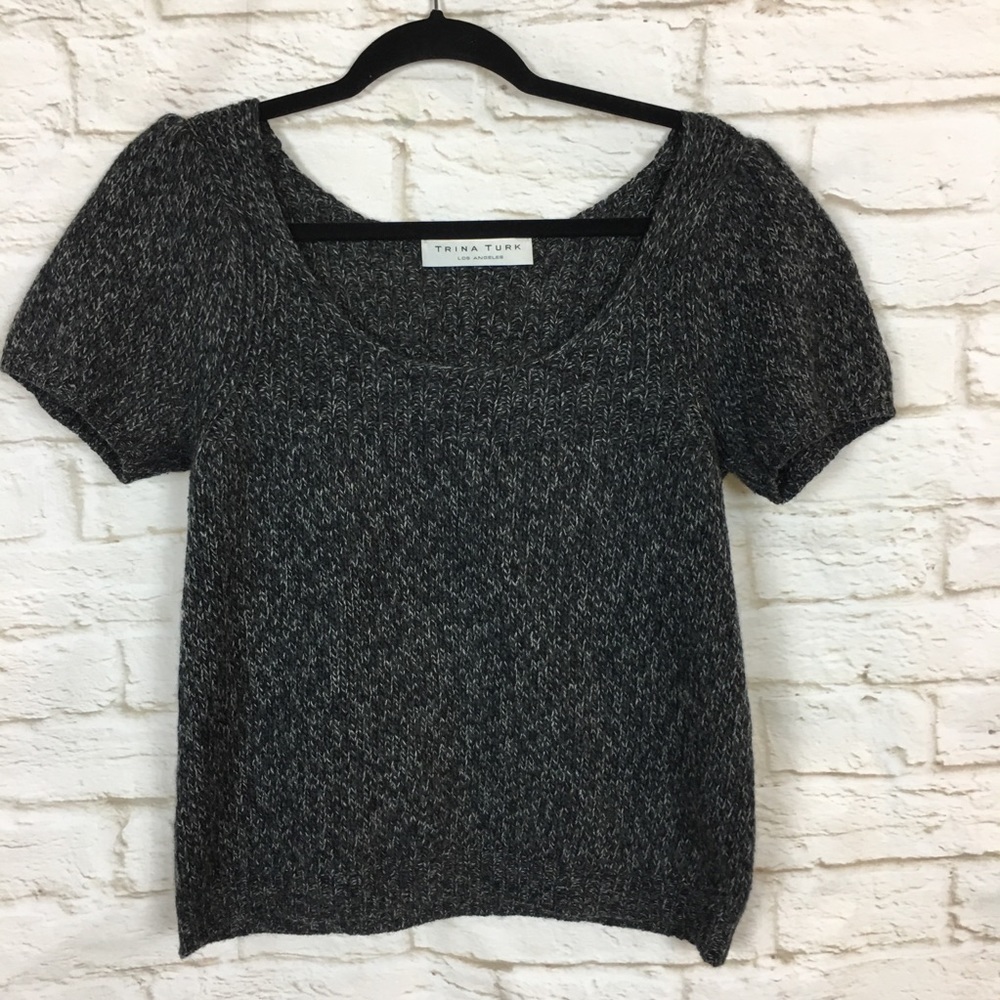 Trina Turk Short sleeve Knit Sweater Size Small